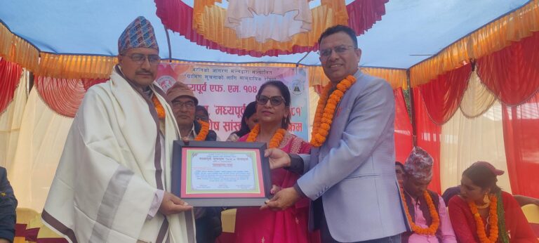 शब्दसारथि हरि मञ्जुश्री सम्मानित